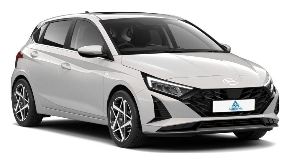Akdeniz Sürücü Kursu'nun beyaz Hyundai i20 eğitim aracı